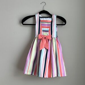 Pippa & Julie Girls’ Size 5 Striped Sleeveless Dress with Bow